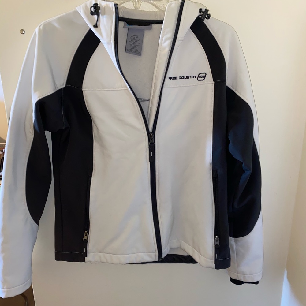 White and grey light jacket